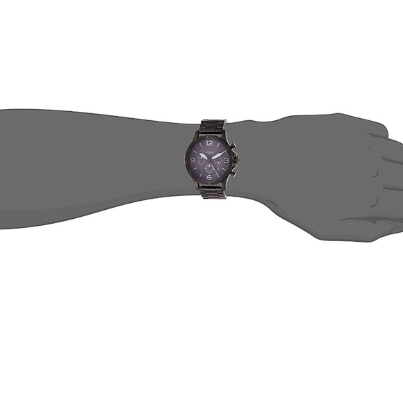 Fossil Men's Nate Blacktone Bracelet and Dial Watc - Picture 4 of 4